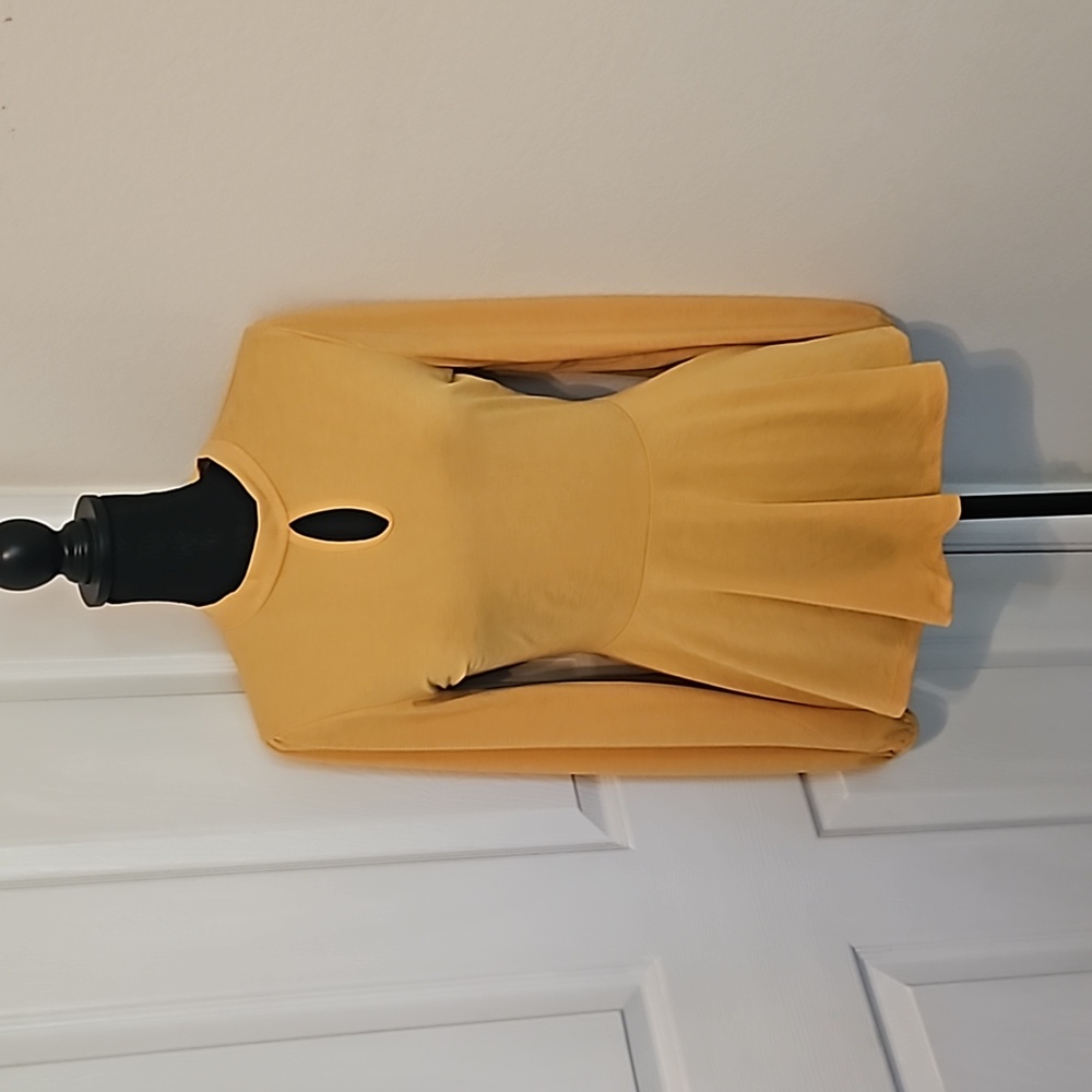 Yellow Peplum Top